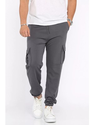 Bel ve Paça Lastikli Kargo Cepli Jogger Eşofman Altı P-00018334