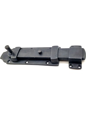 Antika Tarz Dekoratif Pirinç Yassı Kapı Sürgüsü - 55X215 Mm, Oksit