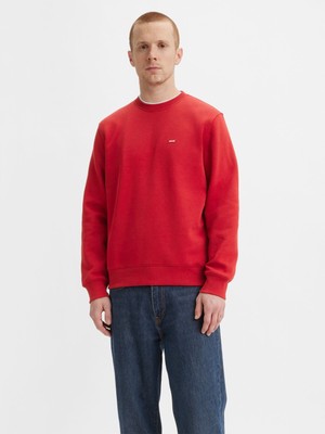 Erkek Bisiklet Yaka Kırmızı Sweatshirt 34257-0032