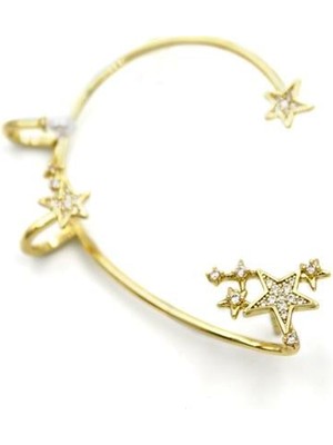 Taşlı Kıkırdak Küpe - Altın