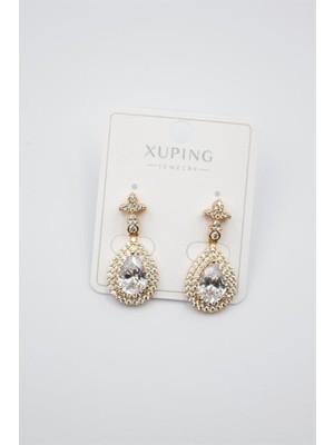 Taşlı Küpe - Beyaz