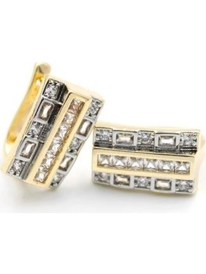 Taşlı Küpe - Beyaz