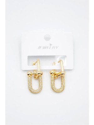 Tf Zincir Küpe - Altın