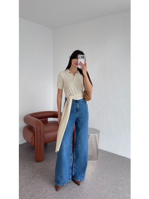 Yumuşak Mavi Denim Jean