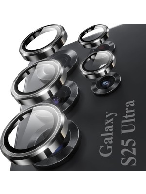 Samsung Galaxy S25 Ultra Uyumlu Anti-Reflective Safir Lens Koruyucu Parlamaz Leke Tutmaz Kamera Koruyucu