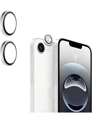 Iphone 16E Uyumlu Safir Lens Koruyucu Su Geçirmez Iz Bırakmaz Kamera Koruyucu