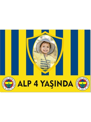 Fenerbahçe Afiş Pankart Kişiye Özel Doğum Günü Yazısı 35X50 Boyut