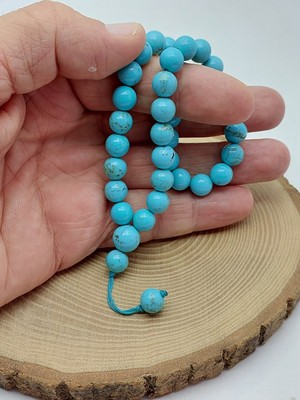 Turkuaz Taşı 33LÜK Özel Tasarım Tesbih 8mm (4674)