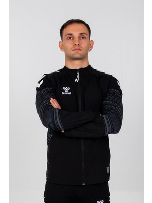 Hummel HMLLINE ZIP JACKET Erkek Ceket M Beden Siyah Renk Modern Kesim Kalıbı