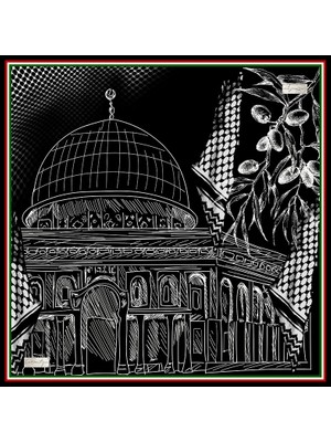 Kefiye Eşarp F109 90X90 Herbal/bitkisel