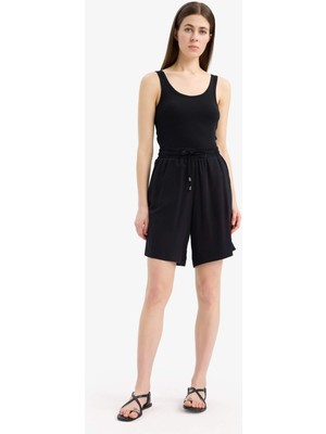 DeFacto Yüksek Bel Kısa Paça Viskon Şort N5389AZ25HS