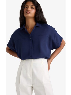 DeFacto Boxy Fit Belmando Kısa Kollu Gömlek E6386AX25SM