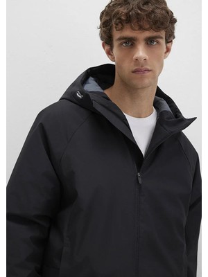 Mavi Su İtici Kapüşonlu Siyah Mont 0110615-71379