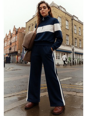 Rahat Kesim Yüksek Bel Modal Eşofman Alt Üst Takım