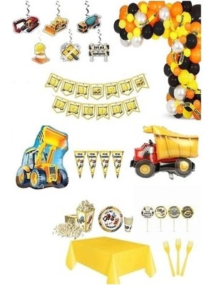 Çıtı Pıtı Store Inşaat Temalı Hazır Doğum Günü Seti 8 Li