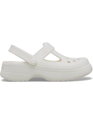 Crocs Classic Mary Jane Clog K Kız Çocuk Terlik Ekru Hafif ve Konforlu Kullanım İçin
