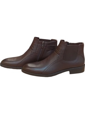 Oktay Kundura Erkek Hakiki Deri Bot Fantazi Kalıp Kauçuk Kaydırmaz Taban Ince Zarif Siyah ve Kahve S2023 Ayakkabı