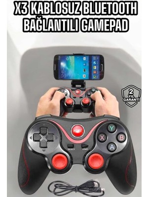 Game Stick Android Uyumlu Gamepad X3 Standlı Oyun Kolu Bluetooth Bağlantılı