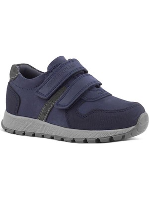 Rakerplus Hakiki Deri Lacivert Cırtlı Çocuk Spor Ayakkabı Ortopedik Düz Taban Kullanım Alanı Günlük