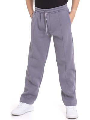 Gri Erkek Çocuk Çima Detaylı Şardonlu Eşofman Altı 21471