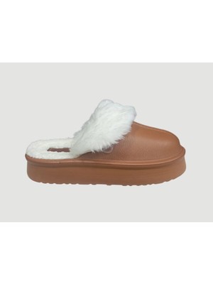Pierre Cardin PC-55332 Kadın Içi Peluşlu Terlik Taba
