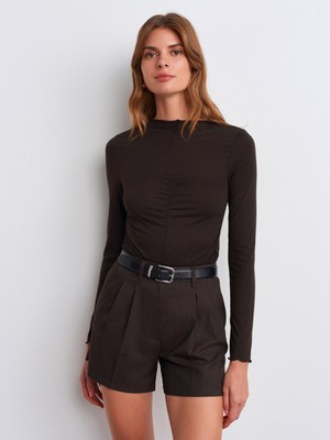 32112 Büzgülü Top-Koyu Kahve