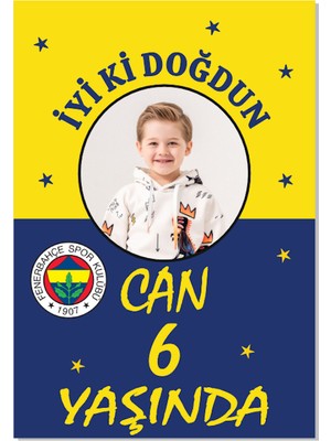 Fenerbahçe Afiş Pankart Kişiye Özel Doğum Günü Yazısı 35X50 Boyut