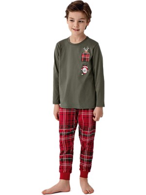 Arnetta Erkek Çocuk Yeşil Pijama Takımı