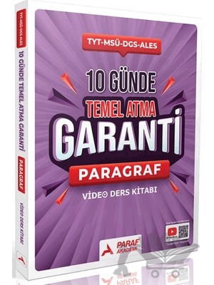 Paraf Yayınları Paraf Akademi 10 Günde Temel Atma Garanti Paragraf Video Ders Kit