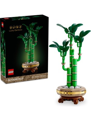 LEGO Botanicals Şans Bambusu 10344 – Yetişkin Kadın ve Erkekler Için Bambu Sapları, Çakıl Taşları ve Ahşap Efektli Saksı Içeren Dekoratif Bitki Seti, Ev ve Ofis Dekorasyonu Hediye Fikri (325 Parça)