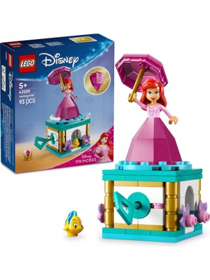 LEGO ǀ Disney Princess Dönen Ariel 43259-5 Yaş ve Üzeri Prenses Seven Çocuklar Için Mini Bebek Figürü Içeren Yaratıcı Oyuncak Yapım Seti, Doğum Günü Hediyesi (93 Parça)