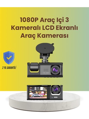 Ta-01 2.0 Inç Ekranlı 3 Kanallı Araç Kamerası