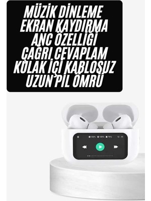 Dokunmatik Ekranlı Anc/enc Yeni Nesil Pro Bluetooth Kulaklık Dokunmatik Ekran