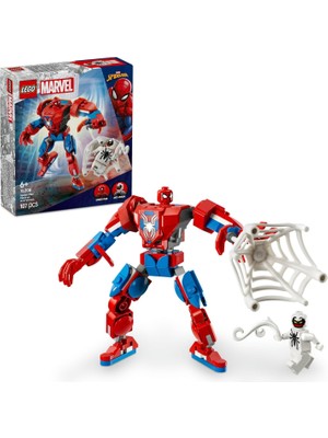 LEGO | Marvel Örümcek Adam Robotu, Anti Venom’a Karşı 76308-6 Yaş ve Üzeri Çocuklar Için Inşa Edilebilen Figür Içeren Oyuncak Yapım Seti, Doğum Günü Hediyesi (107 Parça)