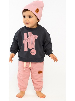 Miniğimin Cicileri Hi Baskılı 2 Li Kız Bebe takım - Pembe