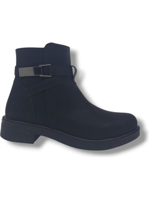 Zerhan 2504 Kadın Siyah Fermuarlı Bot