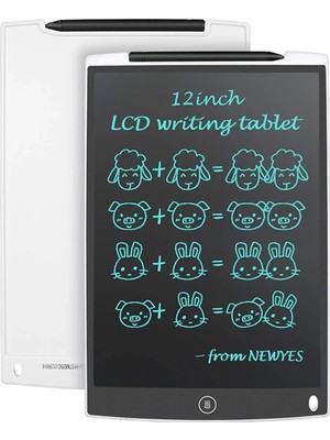 12 Inc Writing LCD Grafik Dijital Kalemli Çizim Tableti Yazı Tahta Not Yazma Eğitim Tableti