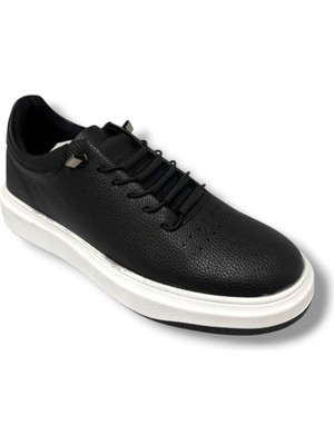 Conteyner 404-26 Deri Anatomik Erkek Ayakkabı Siyah Beyaz