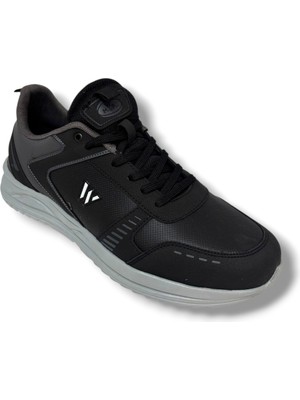 Magg Point 5310-26 Deri Trend Erkek Sneaker Siyah Füme 45-47