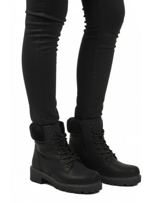 Aspor Siyah Zümrüt Içi Polarlı Kadın Topuklu Bot