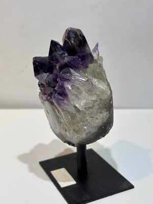 Brezilya Ametist Doğaltaş Siyah Demir Stantlı