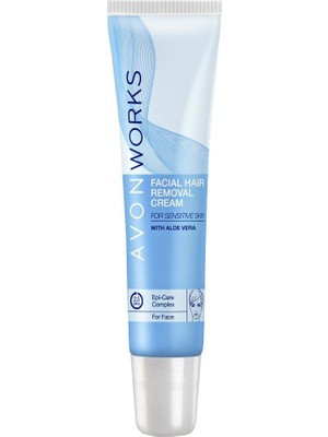 Avon Works Aloe Vera Özlü Hassas Ciltler İçin Yüz Tüyü Alma Kremi 75 ml – Nazik ve Etkili Bakım Formülü