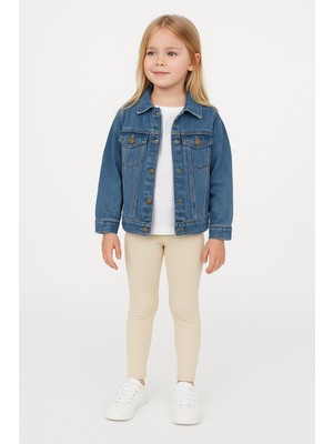 Likralı Kız Çocuk Tayt