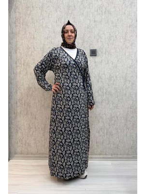 Gd Goldoremi 7 Kadın Viskon Pamuklu Bağlamalı Namaz Elbisesi