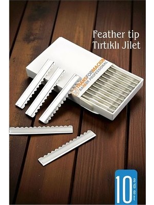 Modacar Feather Tip Tırtıklı Ustura Jileti 10 Adet