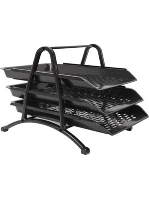 Plastik Evrak Rafı 3'lü Siyah