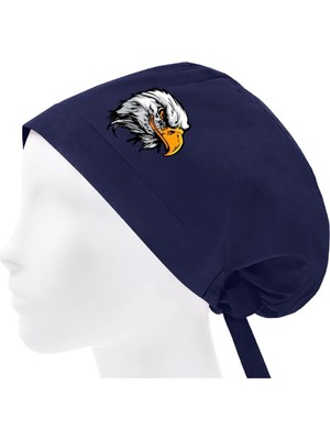 Tesettür Kara Kartal Temalı Doktor Hemşire Hastane Diş Doktoru Bonesi | Cerrahi Bone