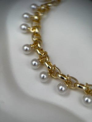 Kadın VIP Gold Renk İncili 19CM Ayarlanabilir Bileklik