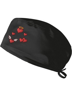 Red Hearts Temalı Bone Doktor Hemşire Aşçı Şef Bonesi Diş Hekimi Cerrahi Bone