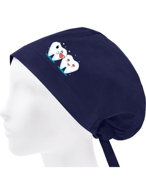 Tesettür Bone Kalpli Dişler Temalı Hastane Diş Doktoru Bonesi | Cerrahi Bone